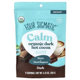 Four Sigmatic, Calm, органическое темное горячее какао, 180 г (6,35 унции)