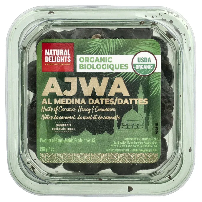 Natural Delights, финики аджва аль-медина, 198 г (7 унций)
