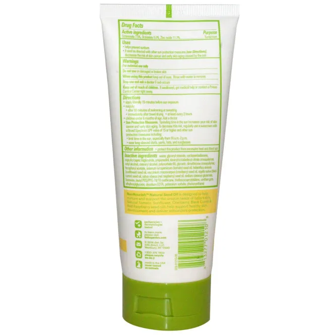 BabyGanics, Солнцезащитный крем на минеральной основе, 50+ SPF, 177 мл