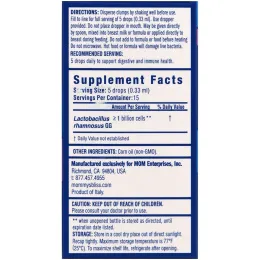 Mommy's Bliss, Капли с пробиотиками, курс на 15 дней, для новорожденных, 0,2 жидкие унции (6 мл)