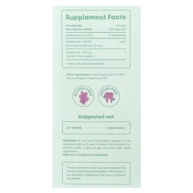 JoySpring, Витамин D для детей, 60 мл (2 жидк. Унции)