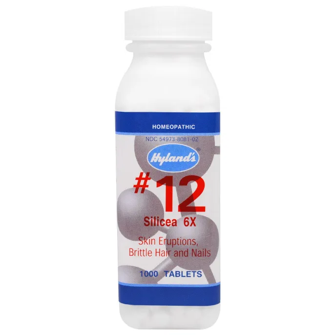 Hyland's Naturals, #12 Силицея, Кремниевая Кислота 6х, 1000 таблеток