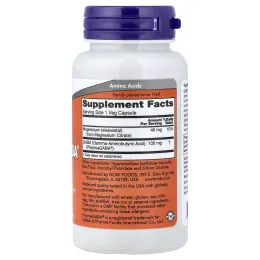 NOW Foods, PharmaGABA® с цитратом магния, 90 вегетарианских капсул