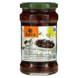 Gaea, Органические оливки Каламата без косточек, 10.2 унций (290 г)