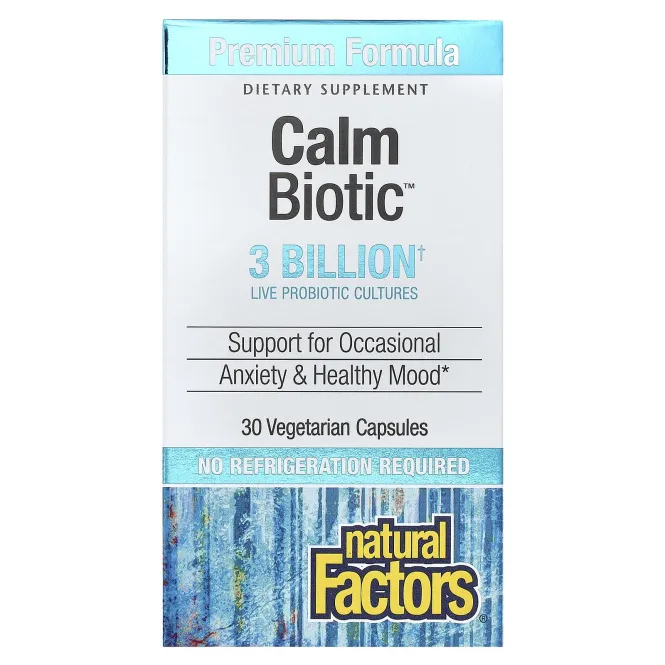 Natural Factors, Calm Biotic, 30 вегетарианских капсул