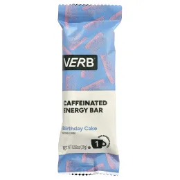 Verb Energy, Caffeinated Energy Bars, Birthday Cake, 16 Bars, 0.92 oz (26 g) Each