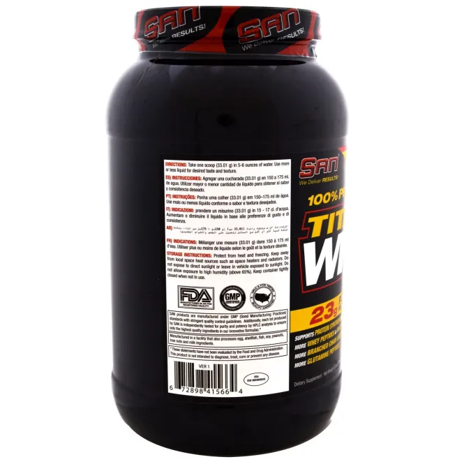 SAN Nutrition, 100% чистая титаническая молочная сыворотка, Печенье со сливками, 33 унции (924 г)