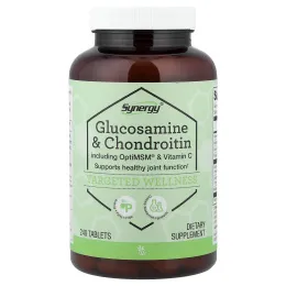 Vitacost, Synergy®, глюкозамин и хондроитин, включая OptiMSM® и витамин C, 240 таблеток