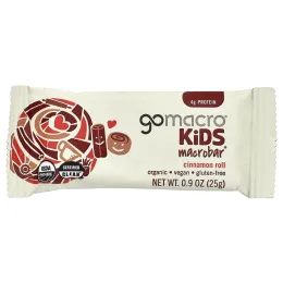 GoMacro, Kids MacroBar®, булочка с корицей, 7 батончиков по 25 г (0,9 унции)