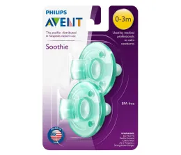 Philips Avent, Пустышка, Зеленая, 0-3 месяца, Упаковка из 2 штук