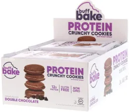 Buff Bake, Белковое сэндвичное печенье, двойной шоколад, 8 пачек печенья, по 51 г каждая