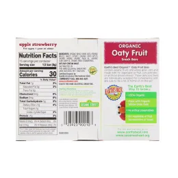 Earth's Best, Sesame Street, Organic Oaty Fruit Snack Bars, Apple Strawberry, 5 Bars, 0.88 oz (25 g) Each