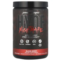ProSupps, HYDE® Nightmare, интенсивная энергия перед тренировкой, кровавая ягода, 406,8 г (14,35 унции)