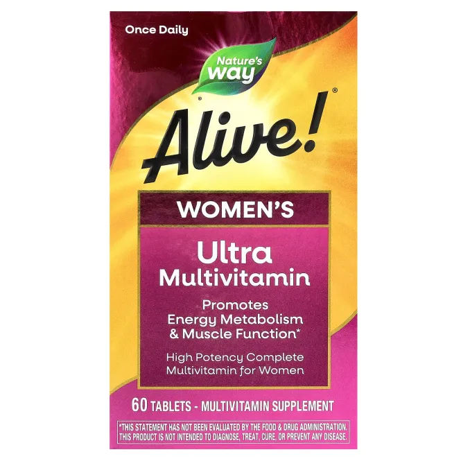 Мультивитамины для женщин Alive! Nature's Way, 60 таблеток