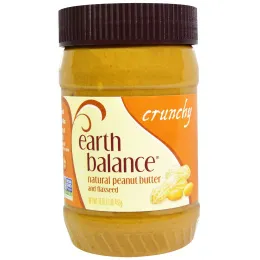 Earth Balance, Натуральное арахисовое масло с льняным семенем, хрустящее,  16 унции (453 г)