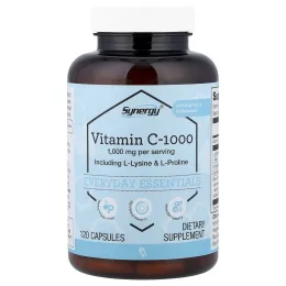 Vitacost, Synergy®, витамин C-1000, 120 капсул