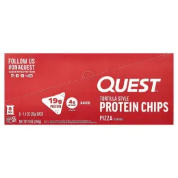 Quest Nutrition, протеиновые чипсы из тортильи, пицца, 8 пакетиков по 32 г (1,1 унции)