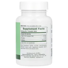 NaturesPlus, Жевательная добавка с ферментами папайи, 180 таблеток