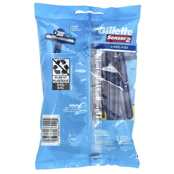 Gillette, Sensor2, одноразовые бритвы, фиксированные, 12 одноразовых бритв