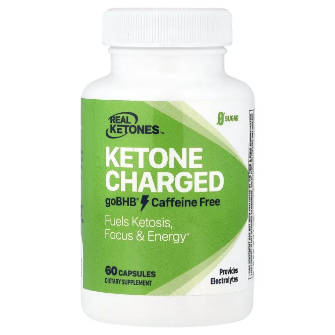 Real Ketones, Ketone Charged, goBHB®, без кофеина, 60 капсул