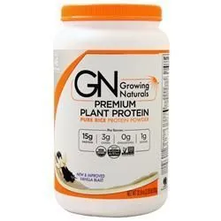 Growing Naturals, Растительный протеин премиум-класса - Чистый рисовый протеиновый порошок Vanilla Blast 930 грамм