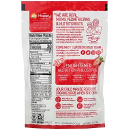Happy Family Organics, Органик Yogis, Йогуртово-фруктовые снэки со вкусом клубники, 1 унция (28 г)