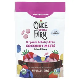 Once Upon A Farm, Organic Coconut Melts, для малышей, ягодное ассорти, 28 г (1 унция)