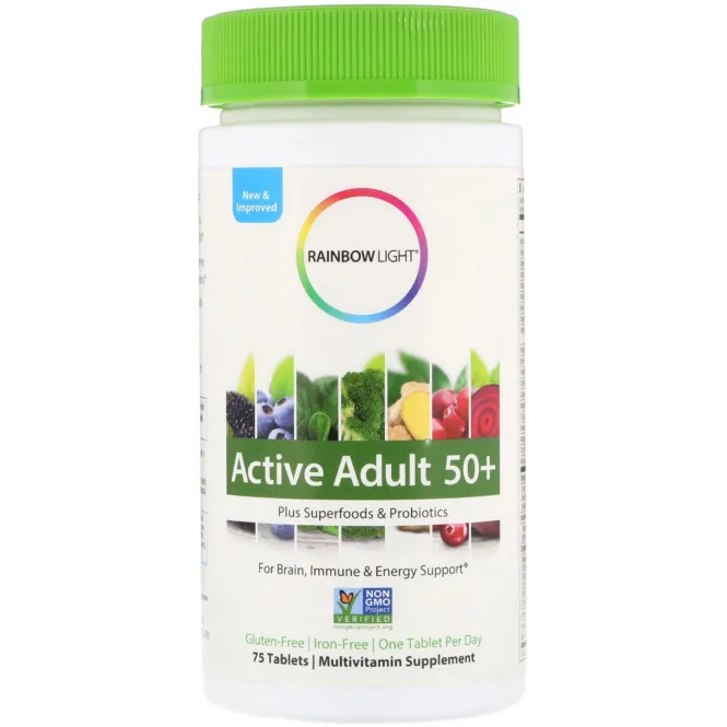 Rainbow Light, Для активных взрослых 50+, 75 таблеток