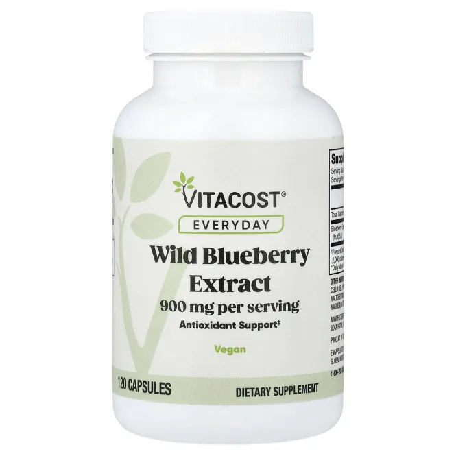 Vitacost, Everyday, экстракт дикой голубики, 120 капсул (450 мг в капсуле)