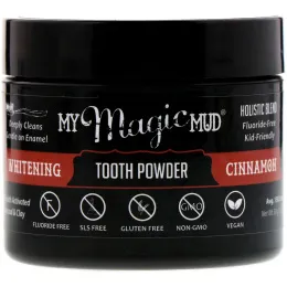 My Magic Mud, Отбеливающий зубной порошок, вкус корицы, 1,06 унц. (30 г)