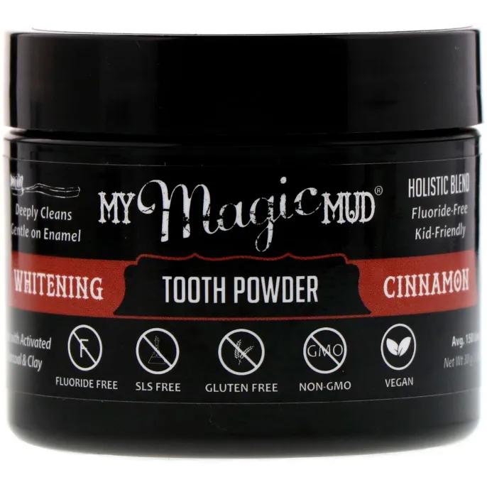 My Magic Mud, Отбеливающий зубной порошок, вкус корицы, 1,06 унц. (30 г)