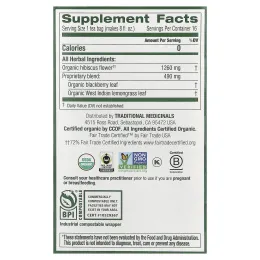 Traditional Medicinals, органический гибискус, без кофеина, 16 чайных пакетиков, 28 г (0,99 унции)