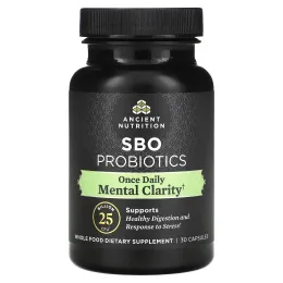 Ancient Nutrition, SBO Probiotics, Mental Clarity, 25 млрд КОЕ, 30 капсул