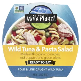 Wild Planet, Салат из пасты с диким тунцом, 160 г (5,6 унции)