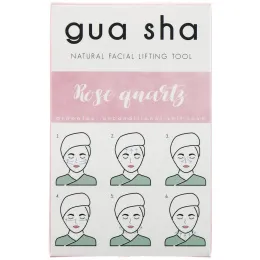 Honey Belle, Розовый кварц для гуаша, натуральный массажер для лифтинга лица, 1 шт.