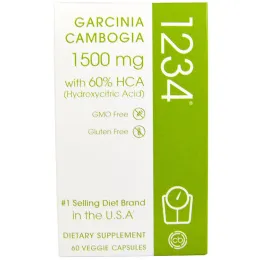 Creative Bioscience, Гарциния камбоджийская 1234, 1500 мг, 60 вегетарианских капсул