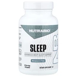 NutraBio, сон, без мелатонина, 90 капсул