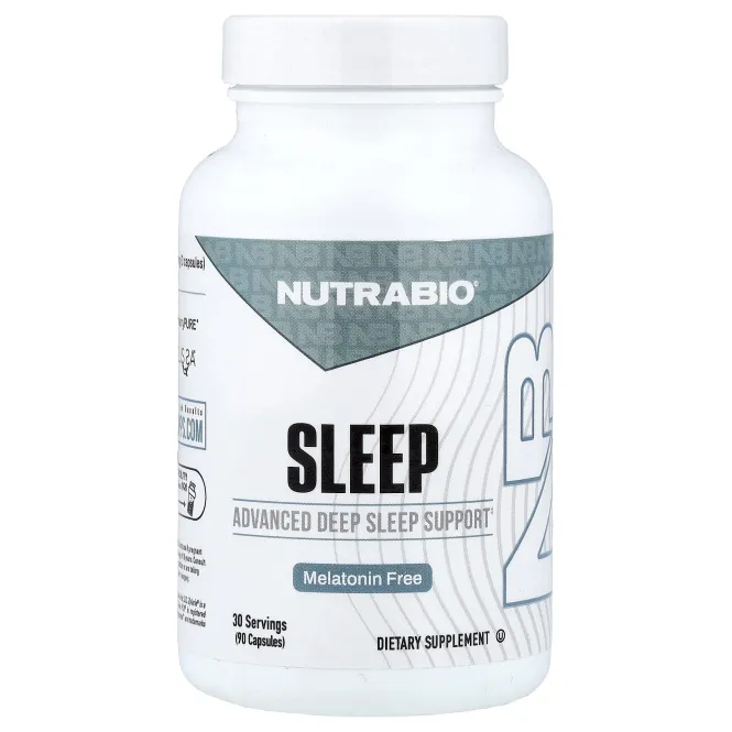 NutraBio, сон, без мелатонина, 90 капсул