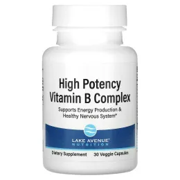 Lake Avenue Nutrition, комплекс витаминов группы B высокой эффективности действия, 30 растительных капсул