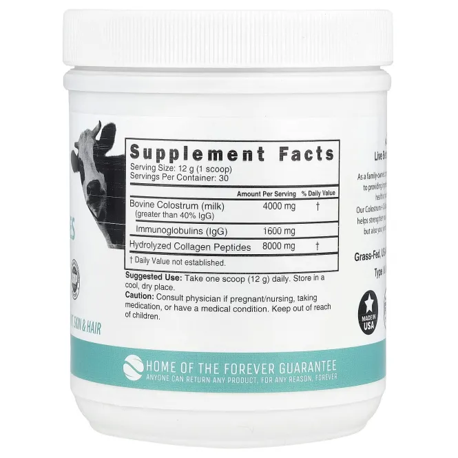 Nature's Fusions, Nutri, молозиво и пептиды коллагена, без добавок, 360 г (12,7 унции)