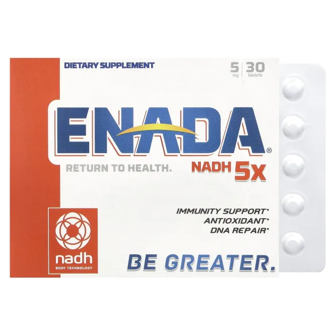 ENADA, Enada NADH, The Energizing Coenzyme, 5 мг, 30 таблеток