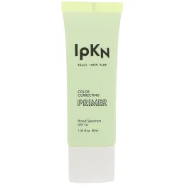 IPKN, Color Correcting Primer SPF 15, Green, 1.35 fl oz (40 ml)