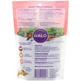 Halo, Luv-A-Lots, лакомства для собак, рецепт из дикого лосося и суперфруктов, 5 унц. (141,7 г)