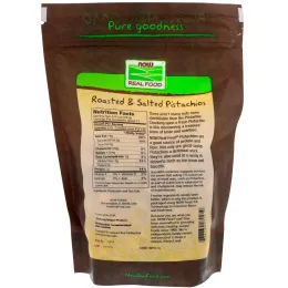 Now Foods, Real Food, жареные фисташки, с морской солью, 12 унц. (340 г)