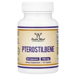 Double Wood Supplements, Pterostilbene, 100 mg, 60 Capsules