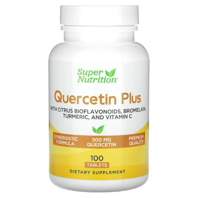 Super Nutrition, кверцетин плюс, 100 таблеток