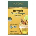 VAHDAM India, Infusions, травяной чай, куркума и цитрус имбирь, без кофеина, 18 пакетиков для заваривания, 32,4 г (1,14 унции)