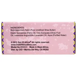 Out of Africa, Кусковое мыло с чистым маслом ши, лаванда, 3 штуки в упаковке, по 4 унции (120 г) каждое