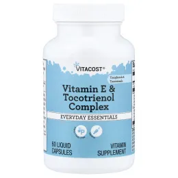 Vitacost, комплекс с витамином Е и токотриенолом, 60 капсул с жидкостью