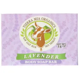 Tierra Mia Organics, Raw Goat Milk Skin Therapy, Body Soap Bar, Lavender, 3.8 oz